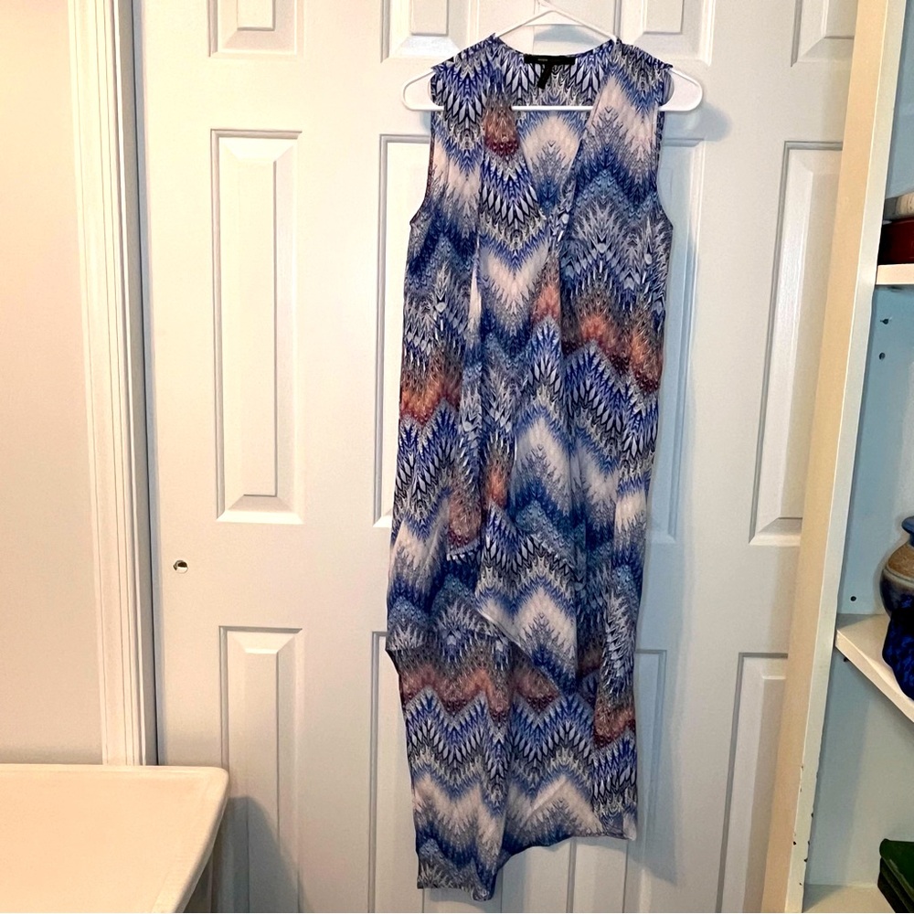 BCBG MaxAzria Dress ZigZag Ombré Asymmetric Hem Hi Low Size‎ XS
